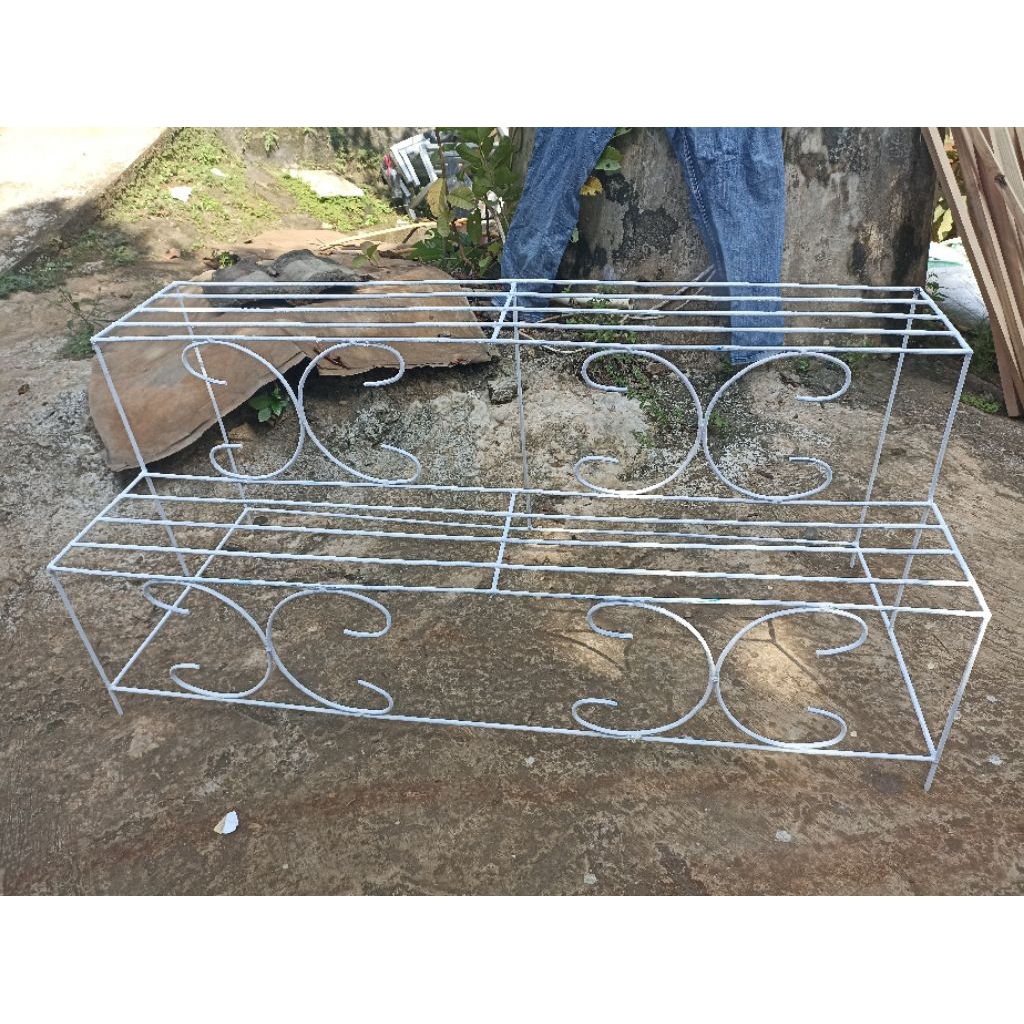 Jual Rak Pot Bunga 2 Tingkat/Alas Rak Pot Bunga 2 Susun Besar/Standing ...