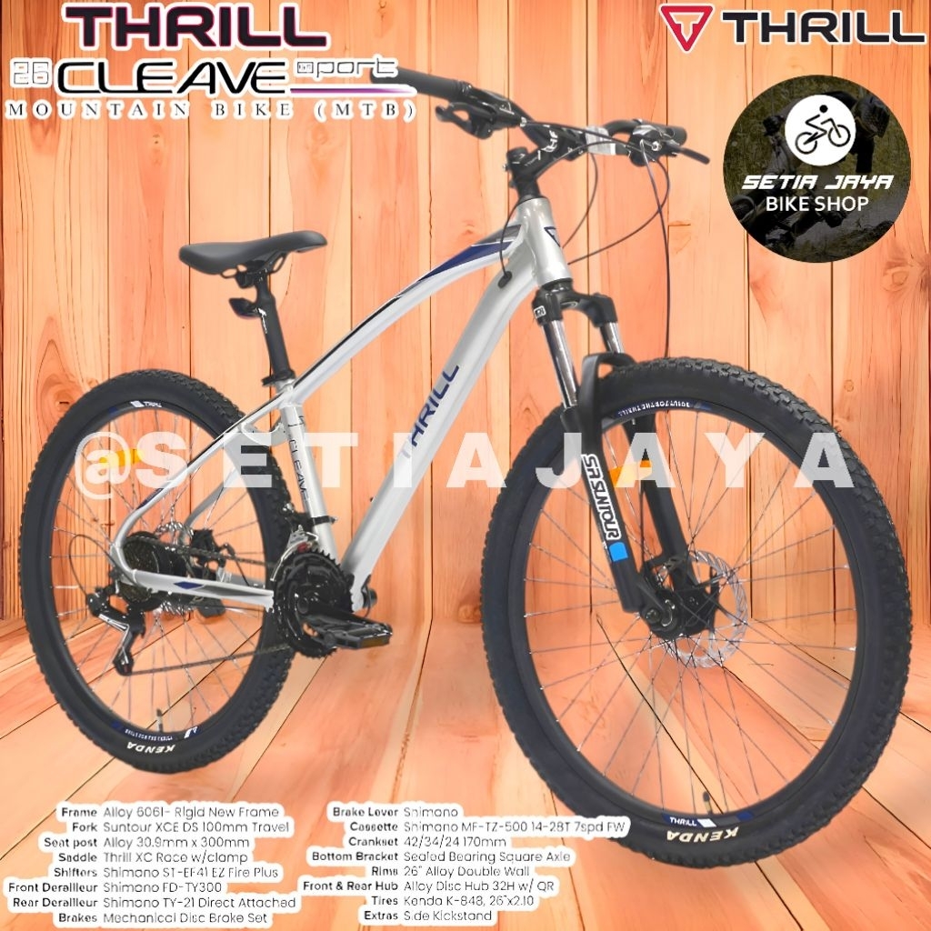 Jual Sepeda Gunung MTB 26 Inch THRILL CLEAVE SPORT Frame Alloy, 3x7 ...