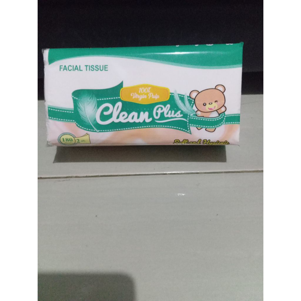 Jual tissue clean plus 180 sheet 2ply tisu | Shopee Indonesia