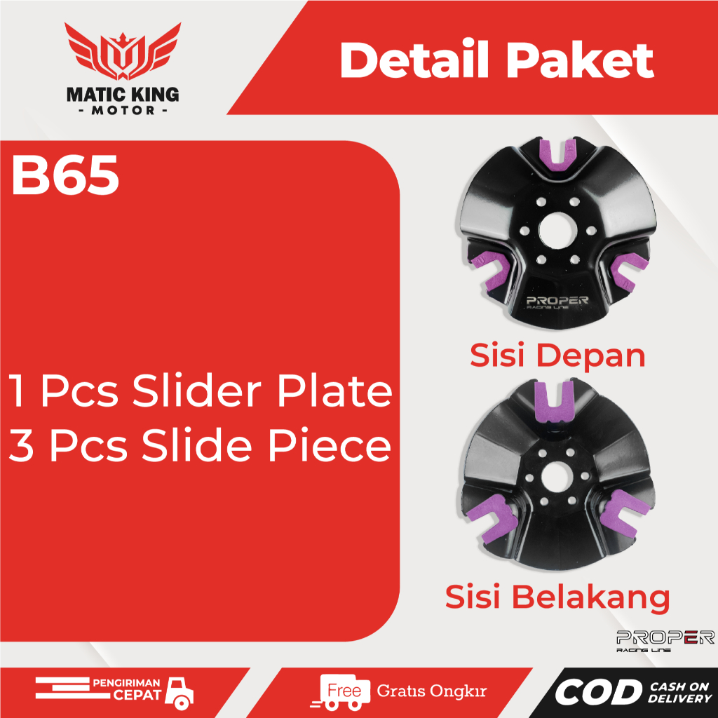 Jual Proper Tutup Rumah Roller Slider Plate Nmax Aerox Lexi 125 150 155 ...