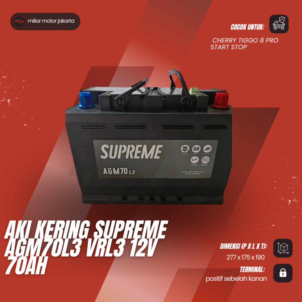 Supreme Aki Jual Aki SUPREME MF N120 Aki Kering untuk Komatsu Excavator