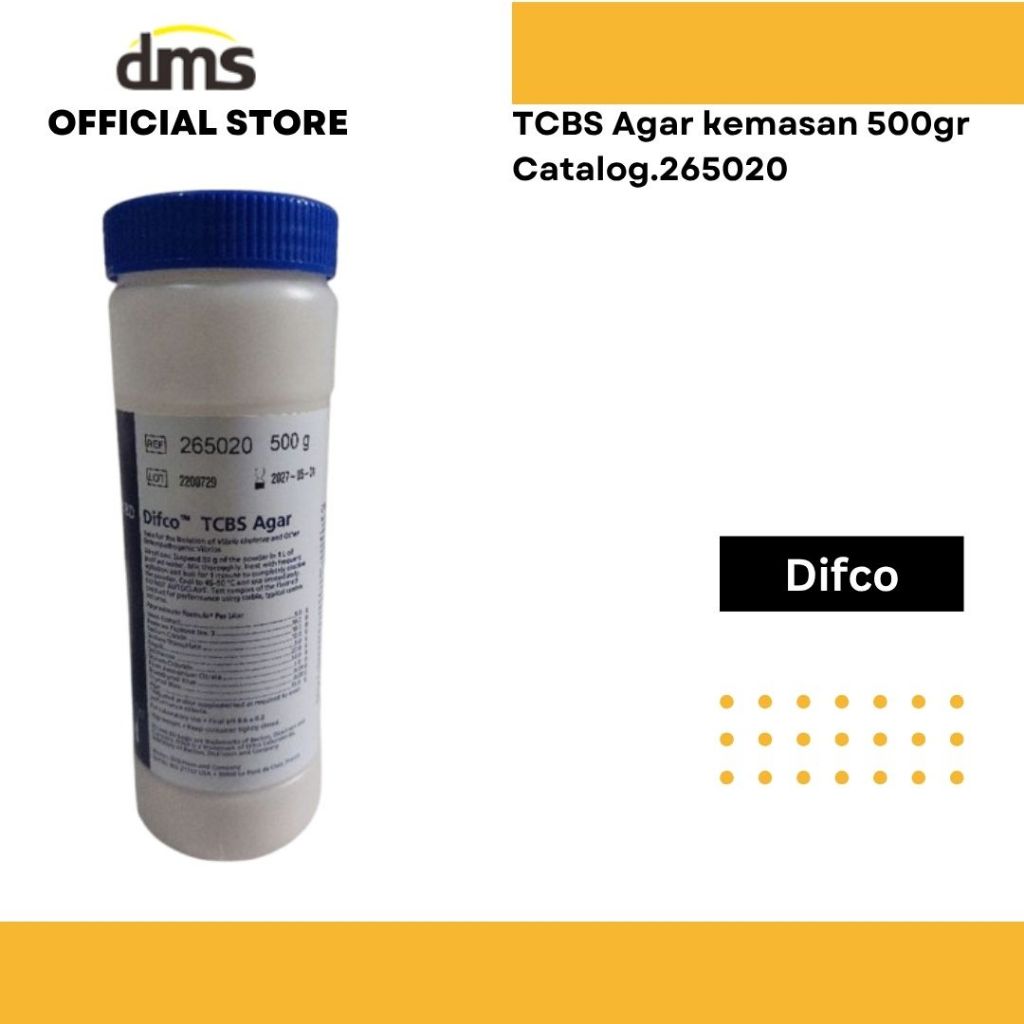 Jual TCBS Agar Kemasan 500gr Difco Catalog. 265020 | Shopee Indonesia