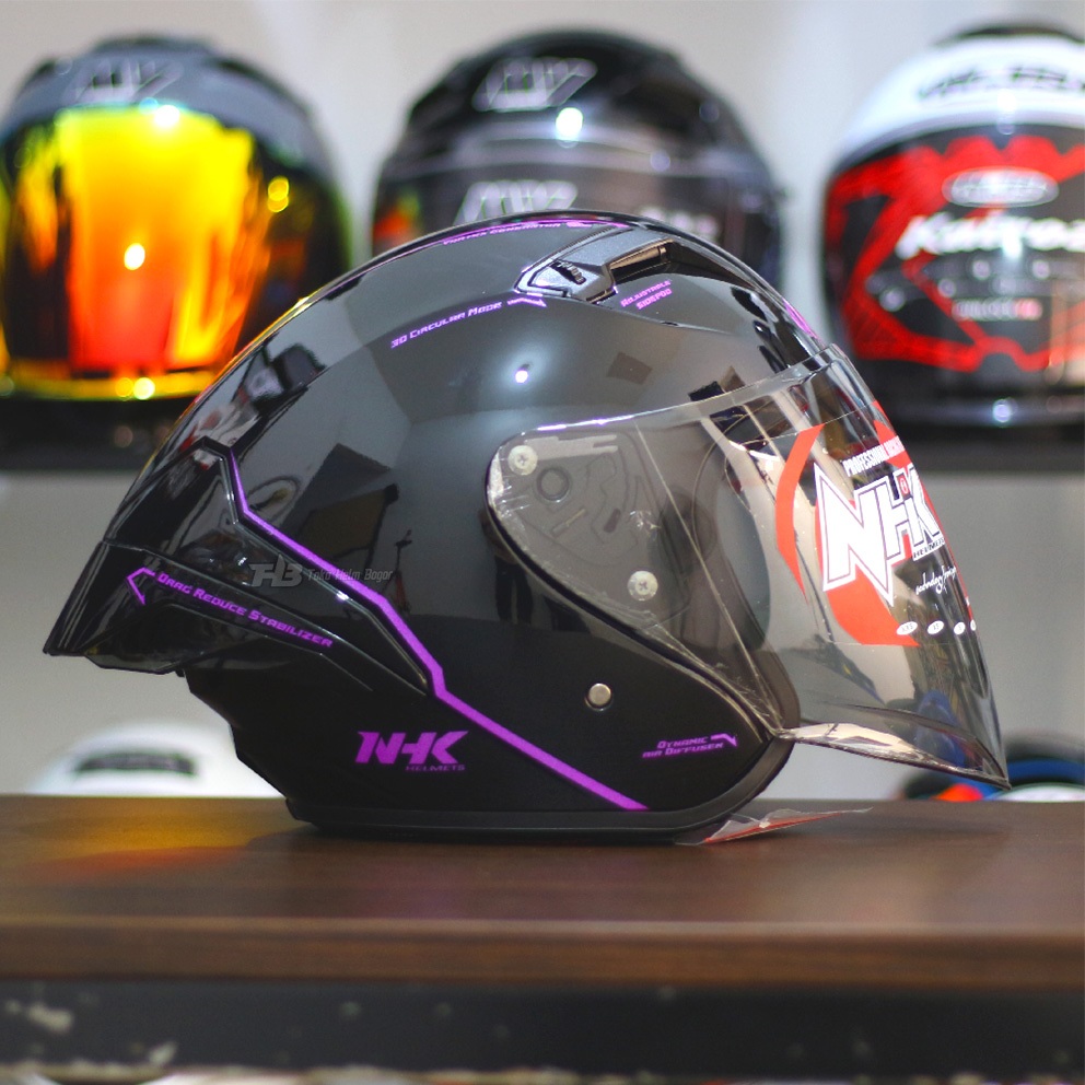 Jual NHK HELM N2 MAX MOTIF | PROJECT BLACK PURPLE PEARL | SINGLE VISOR ...