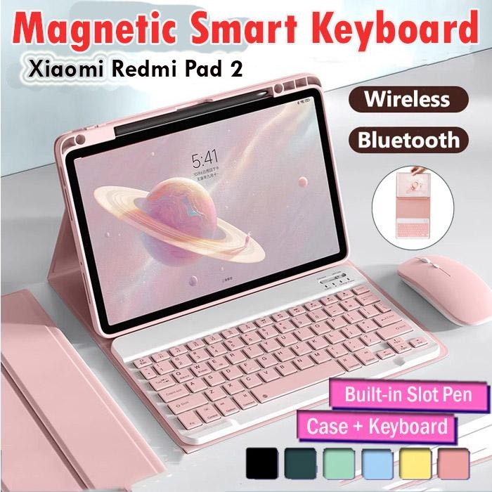 Jual Xiaomi Redmi Pad 2 2025 11 Inch Flip Case Smart Keyboard Wireless ...