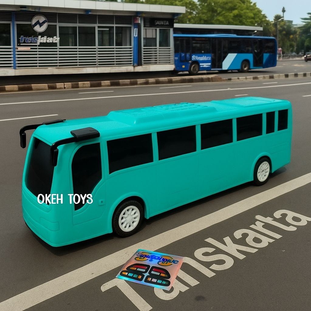 Jual Mainan Anak Bus Rkc Mania Warna Baru Limited Edition Biru Tua Dan ...