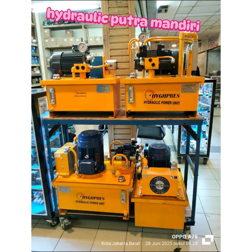 Jual HYDRAULIC POWER UNIT 60 LITER HORISONTAL 2HP 1 PHASE 2 SELENOID ...
