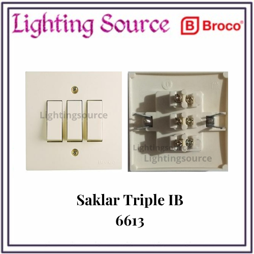 Jual BROCO SAKLAR TRIPLE IB 6613 | BROCO IB SAKLAR 3 GANG CREAM TRIPLE ...