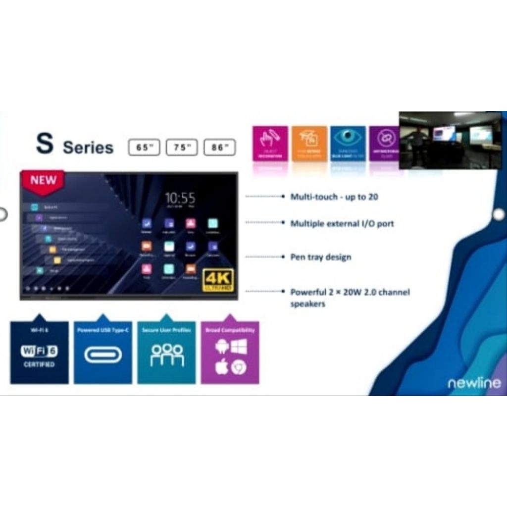 Jual Newline interactive smartboard 65