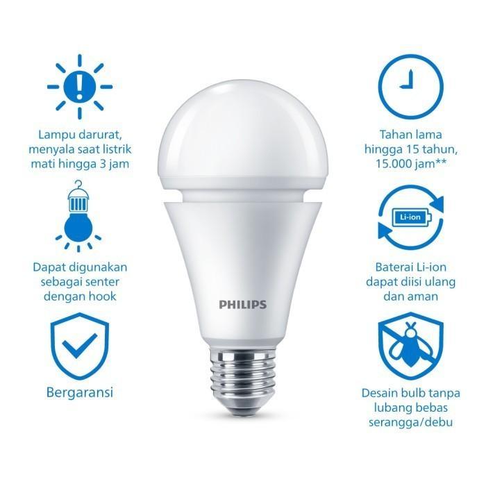 Jual Lampu LED Philips emergency / magic Radiantline ac dc 13w 13 watt ...