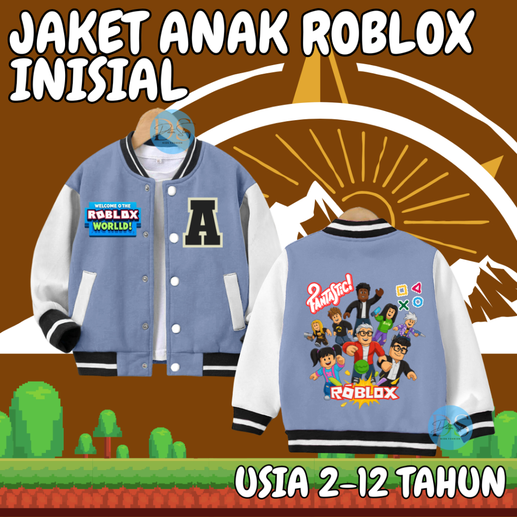 Jual JAKET ANAK ROBLOX INISIAL A-Z LAKI LAKI USIA PEREMPUAN 2-12 TAHUN ...