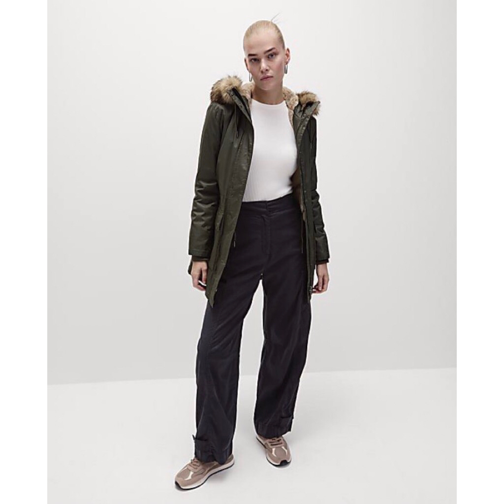 Parka à capuche marron foncé femme | Bréal