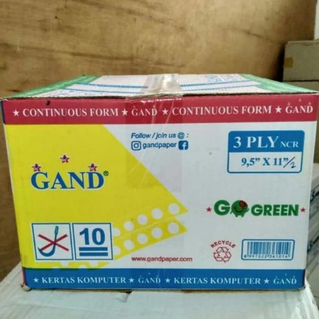 Jual CONTINUOUS FORM GAND 9.5 X 11 3 PLY NCR FULL BAGI 2 FAKTUR SURAT ...