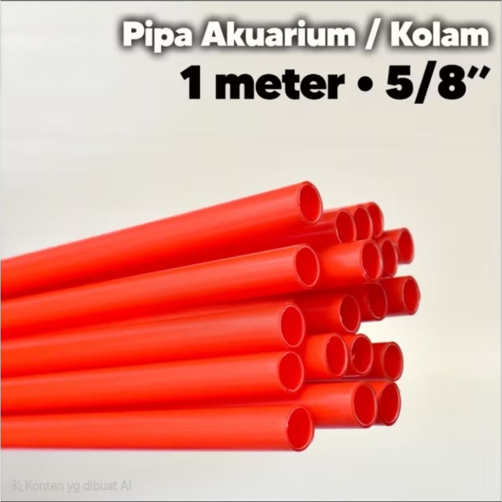 Jual Pipa merah aquarium ukuran per 1 meter - 5/8