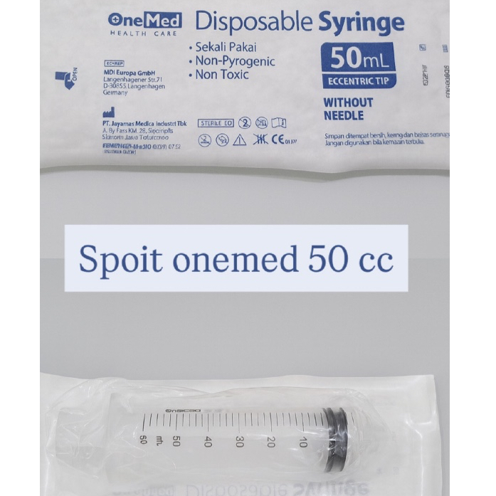 Jual Syringe Spuit Spoit 50cc Eccentric Tip - Lubang Samping Onemed pcs ...