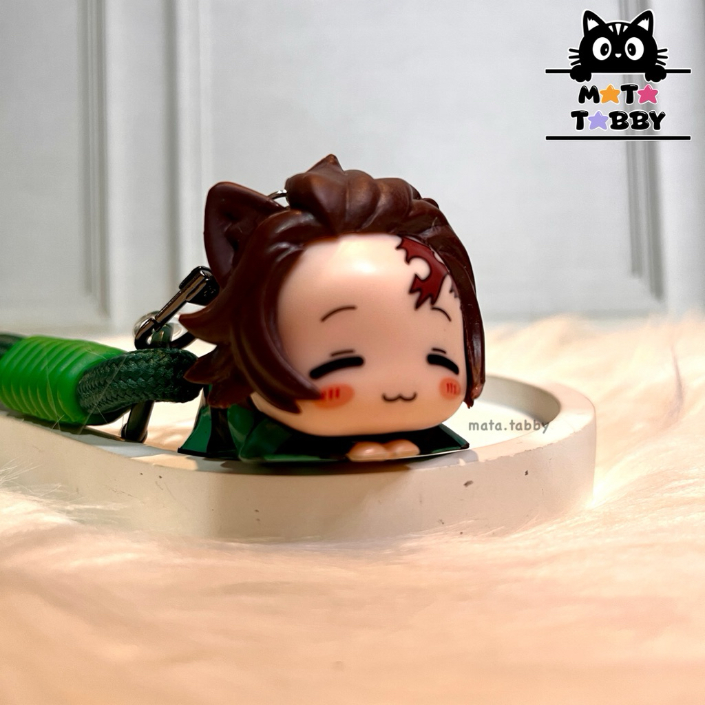 Jual Demon Slayer Keychain Tanjiro | Mata Tabby | Gantungan kunci demon ...