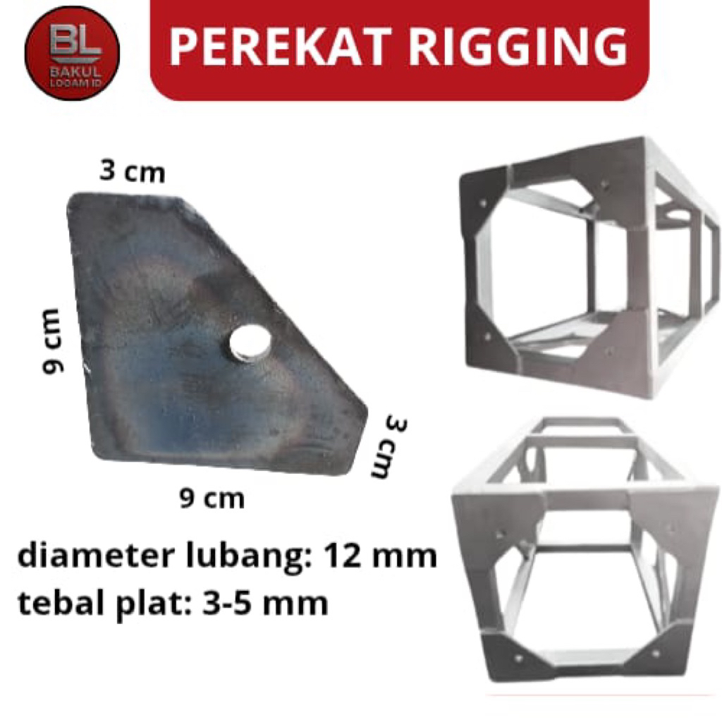 Jual PLAT BESI POJOKAN RIGGING | PEREKAT RIGGING | Shopee Indonesia