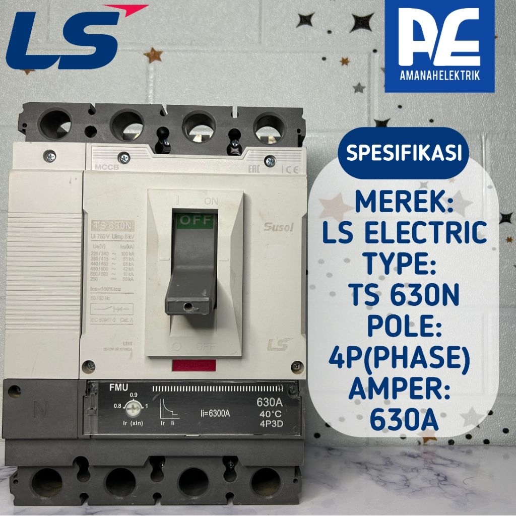 Jual MCCB BREAKER LS ELECTRIC TS 630N 4 PHASE 630A SECOND ORIGINAL ...
