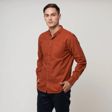Kemeja Polos Biru Denim Kemeja Formal Kemeja Dark Blue Polos Pria Lengan Panjang Baju Kerja Pria