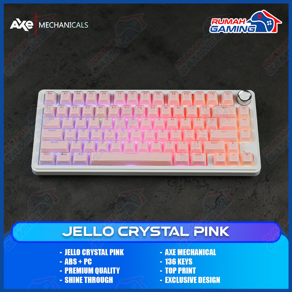 Jual AXE MECHANICALS - JELLO CRYSTAL Series Keycap - OEM Profile - 136 ...