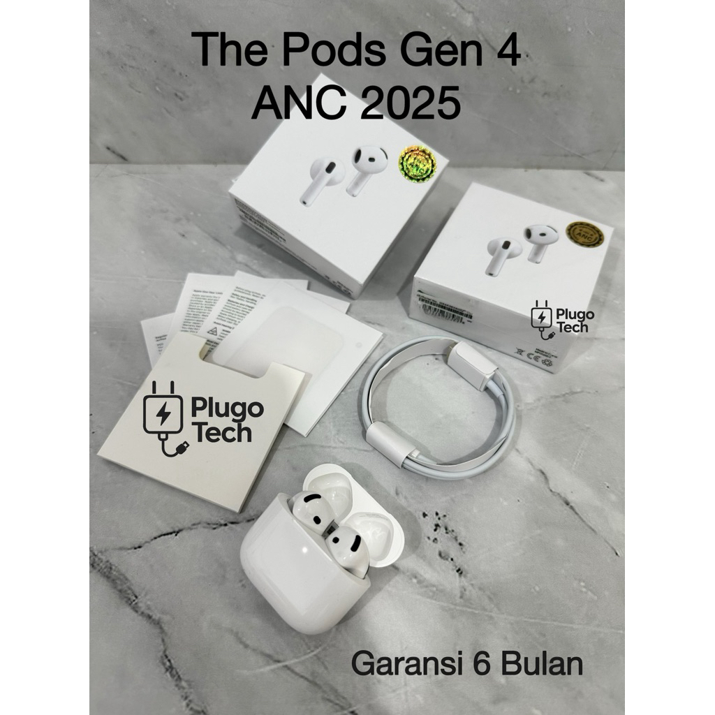 Jual The Pods Gen 4 ANC 2025 wireless charging garansi 6 bulan ...