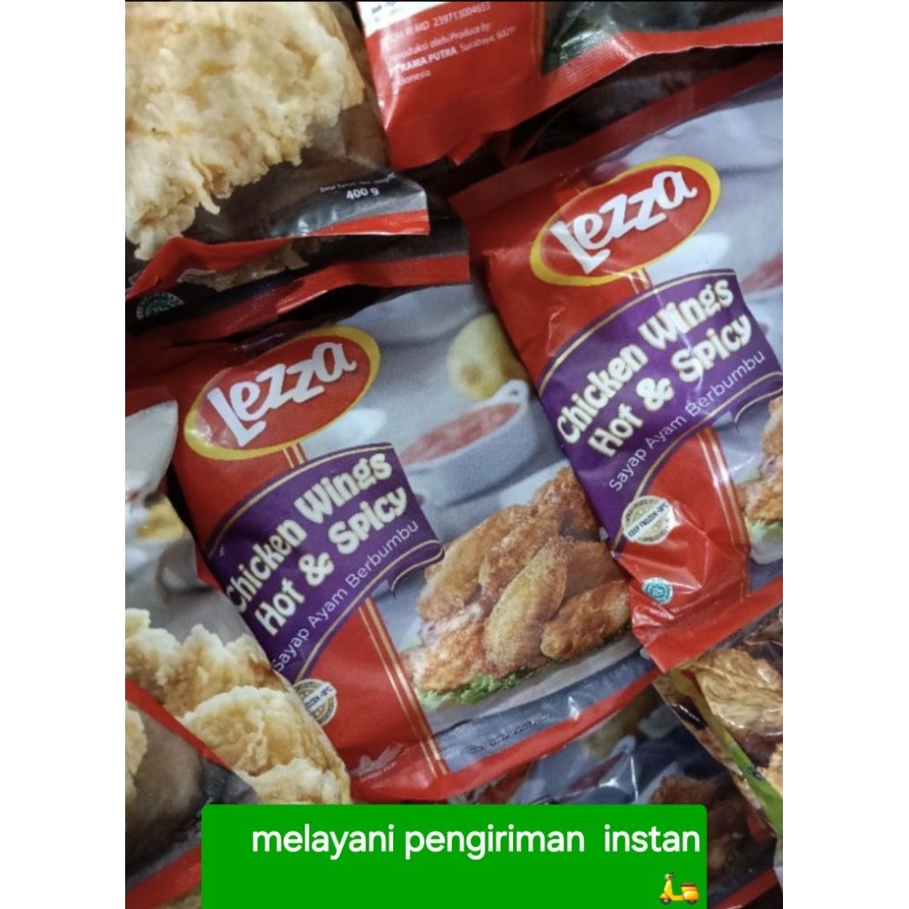 Jual LEZZA CHICKEN WINGS HOT & SPICY 400GR | Shopee Indonesia