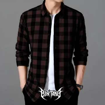 Kemeja Flanel Lengan Panjang Bahan Import Berkualitas Premium