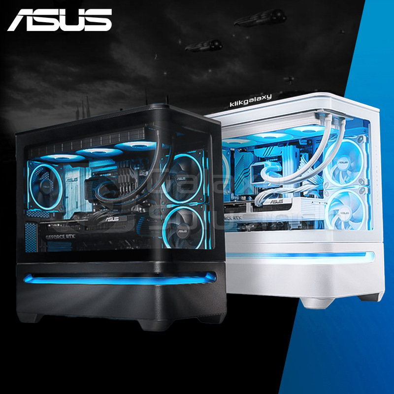 ASUS Prime AP202 ARGB (Black) - MATX PC Case (Curved Tempered Glass, Supports Graphics Cards Up To 420mm, 360mm Long Radiators, 3 Integrated ARGB