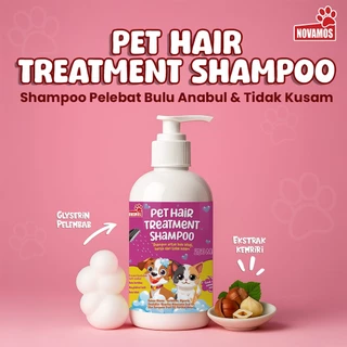 NOVAMOS Shampoo Pelebat Bulu Kucing Atasi Rontok Anjing Bulu Lebat Sehat Berkilau Pet Hair Treatment