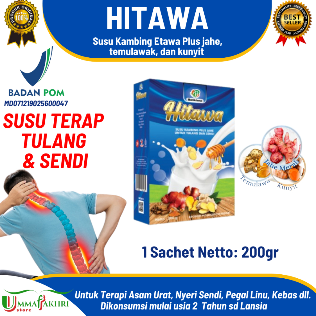 Jual HITAWA Susu Kambing Etawa Plus Herbal Jahe 200g Sehat sendi dan ...