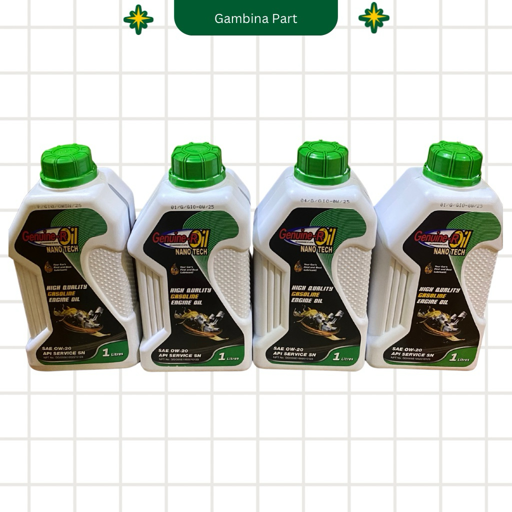 Jual Oli Mesin Mobil Daihatsu Genuine R Oil Nano Tech SAE 0W-20 API SN ...