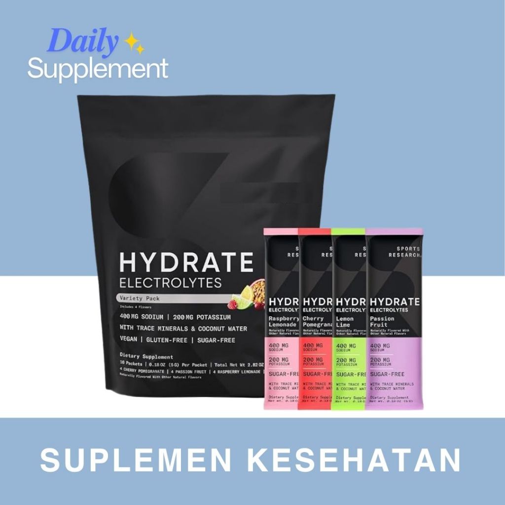 Jual SR Sports Research Hydrate Electrolytes Powder Packets - 16 ...