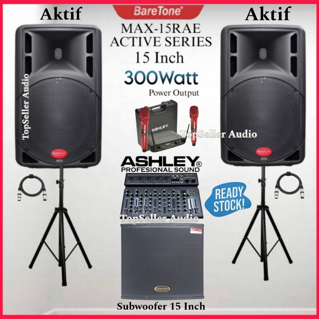 Jual Paket Sound System Karaoke Speaker 15 Inch BareTone Original ...
