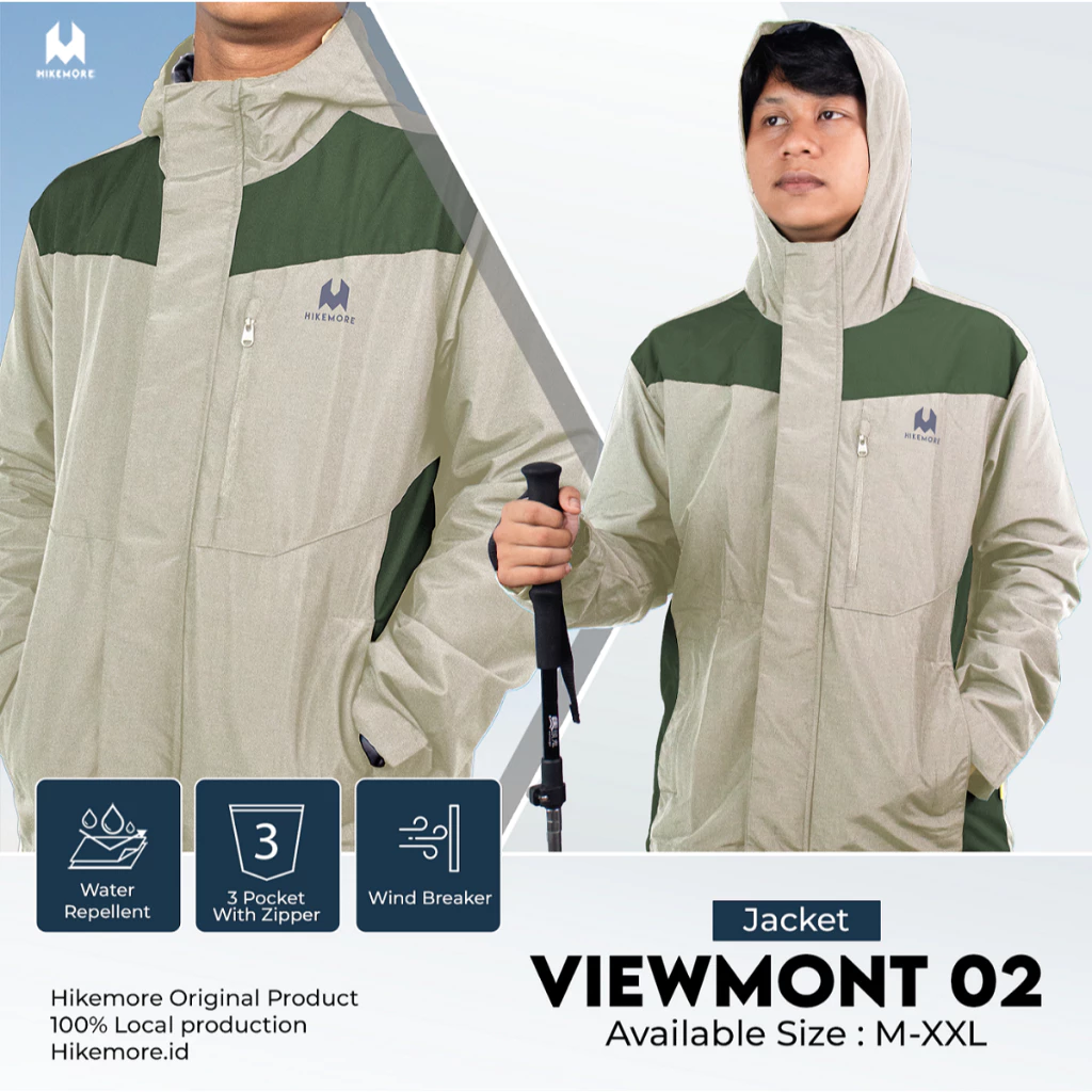 Hikemore Jaket Pria Wanita Hiking Gunung Viewmont Outdoor