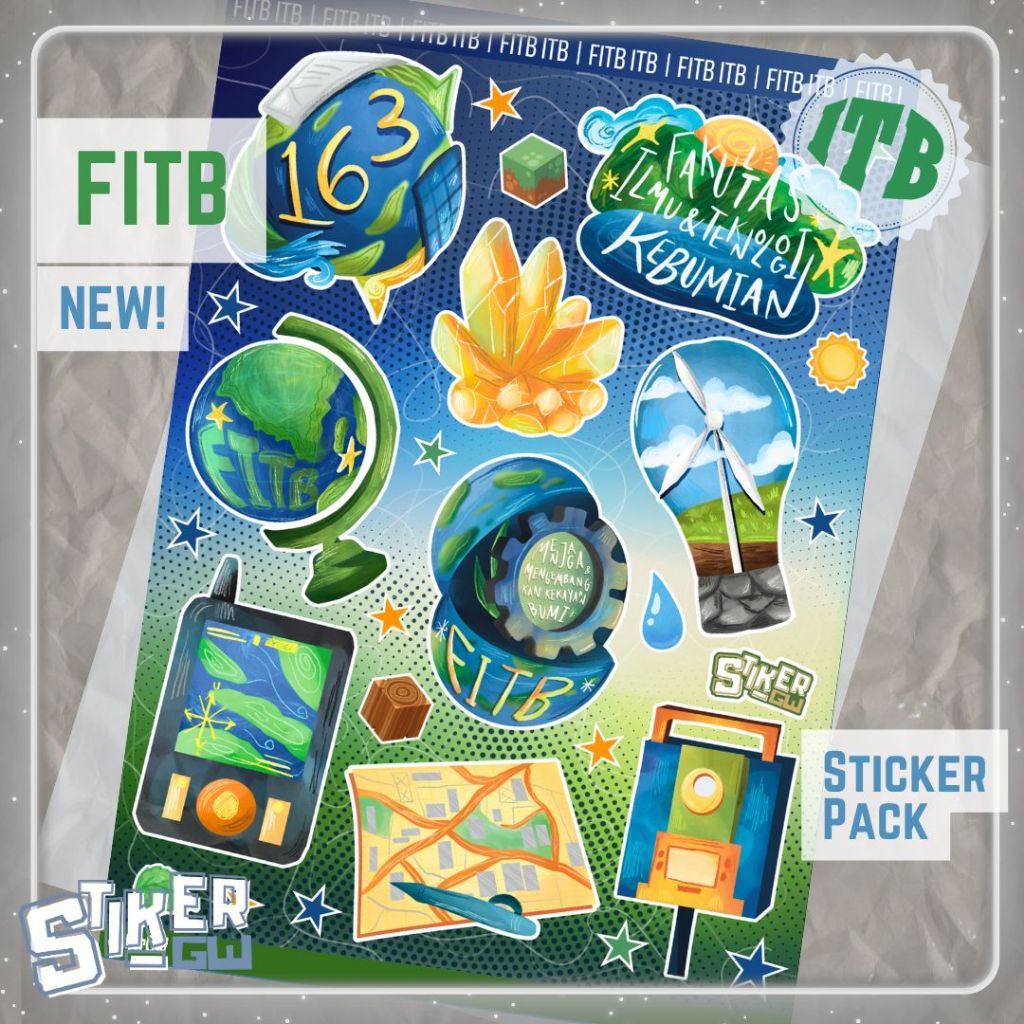Jual [BERIZIN RESMI] Sticker Pack FITB ITB | STIKER FAKULTAS ILMU DAN ...