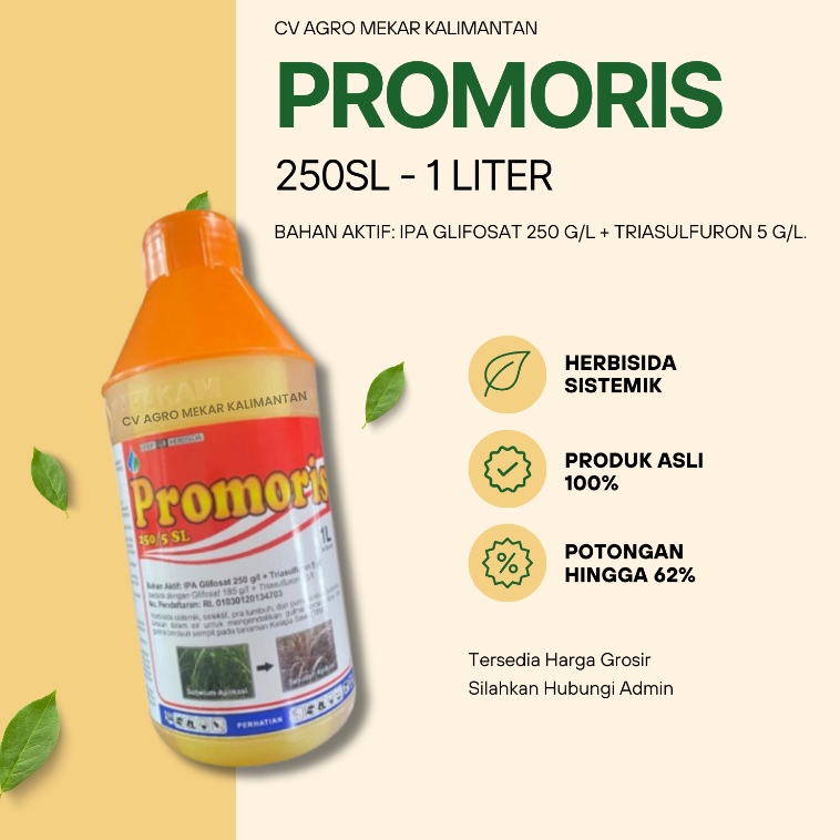 Jual PROMORIS Herbisida Racun Rumput Sistemik 250SL 1 LITER | Shopee ...