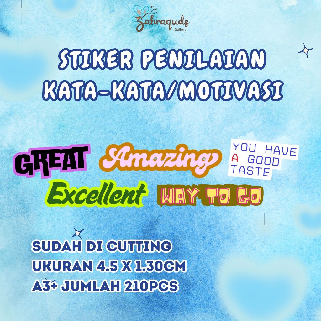 Jual Stiker Penilaian / Stiker Kata-kata / Stiker Motivasi Is…