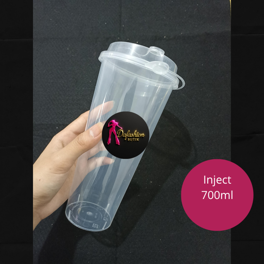 Jual Gelas Inject + Tutup Ukuran 700 ML | Shopee Indonesia