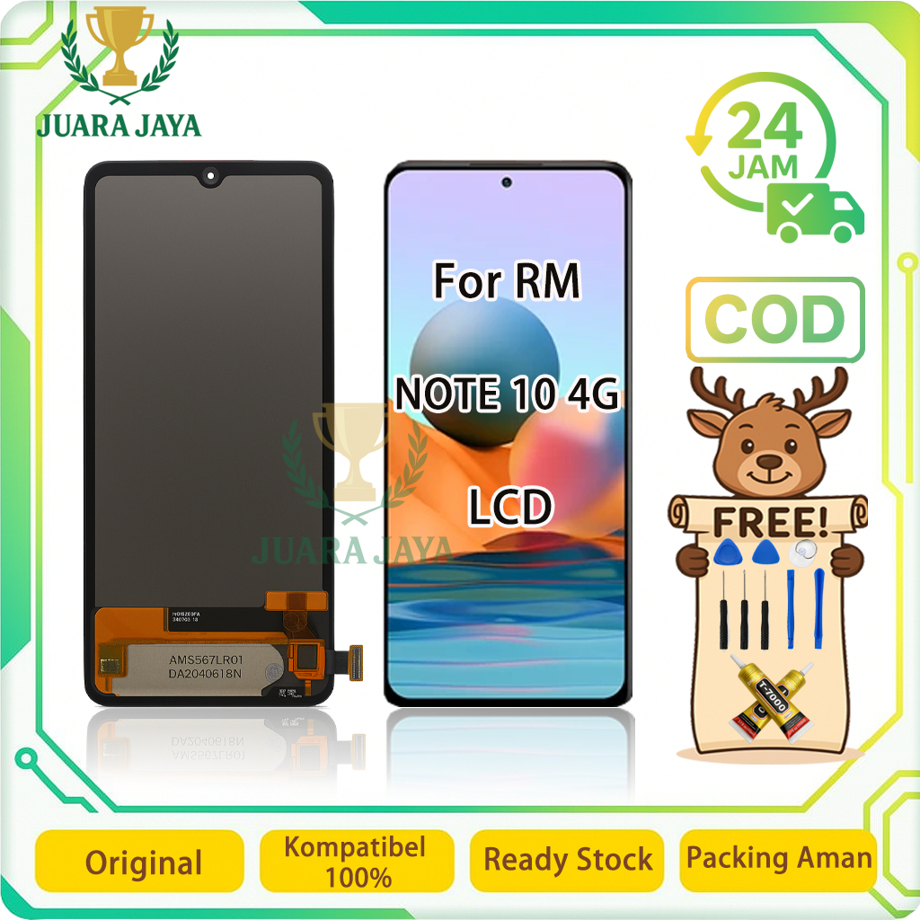 Jual LCD FOR REDMI NOTE 10 4G / 10S FULLSET Touchscreen LCD HP OG ...