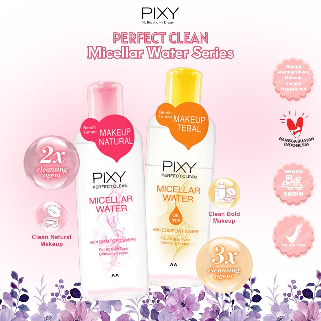 Jual PIXY Perfect Clean Micellar Water / Oil Type 100ml | Pembersih ...