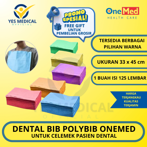 Jual Dental Bib Onemed Polybib onemed Isi 125pcs | Shopee Indonesia