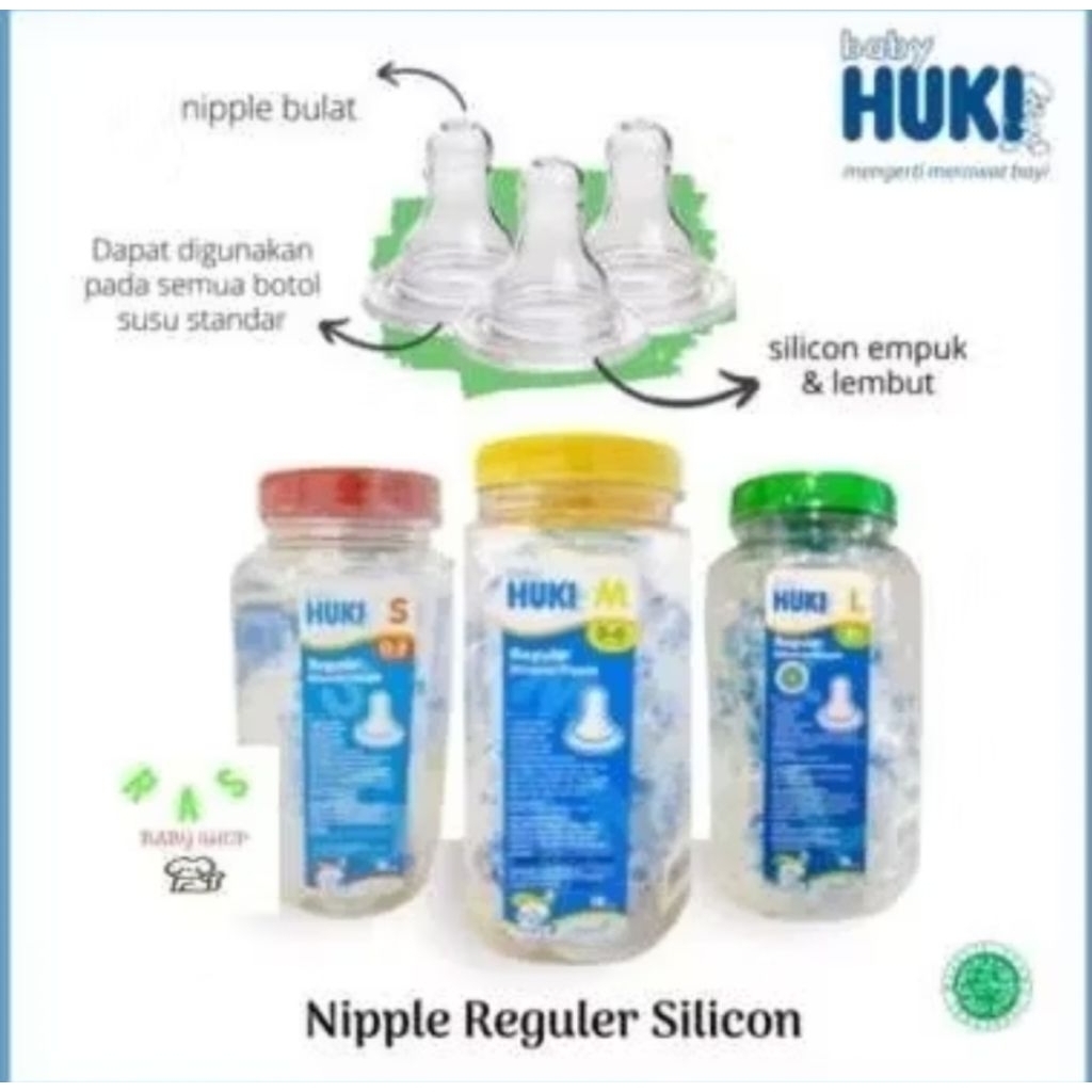 Jual HUKI NIPPLE DOT SILICONE REGULAR / DOT NIPPLE SILICONE HUKI ...