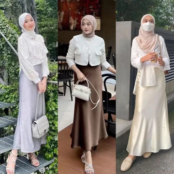 ROK Satin Silk Mermaid Skirt BKK Duyung Korean Style