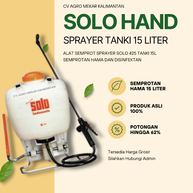 Jual Solo Hand Sprayer Alat Semprot Kebun Manual 15 Liter | Shopee ...