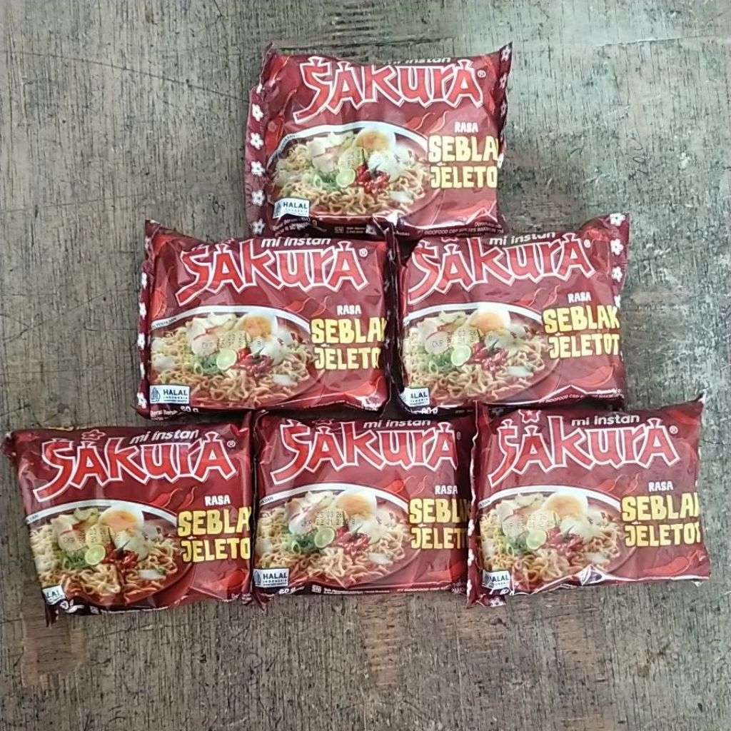 Jual mie sakura rasa seblak jeletot 60 gram / paket isi 5 pcs | Shopee ...