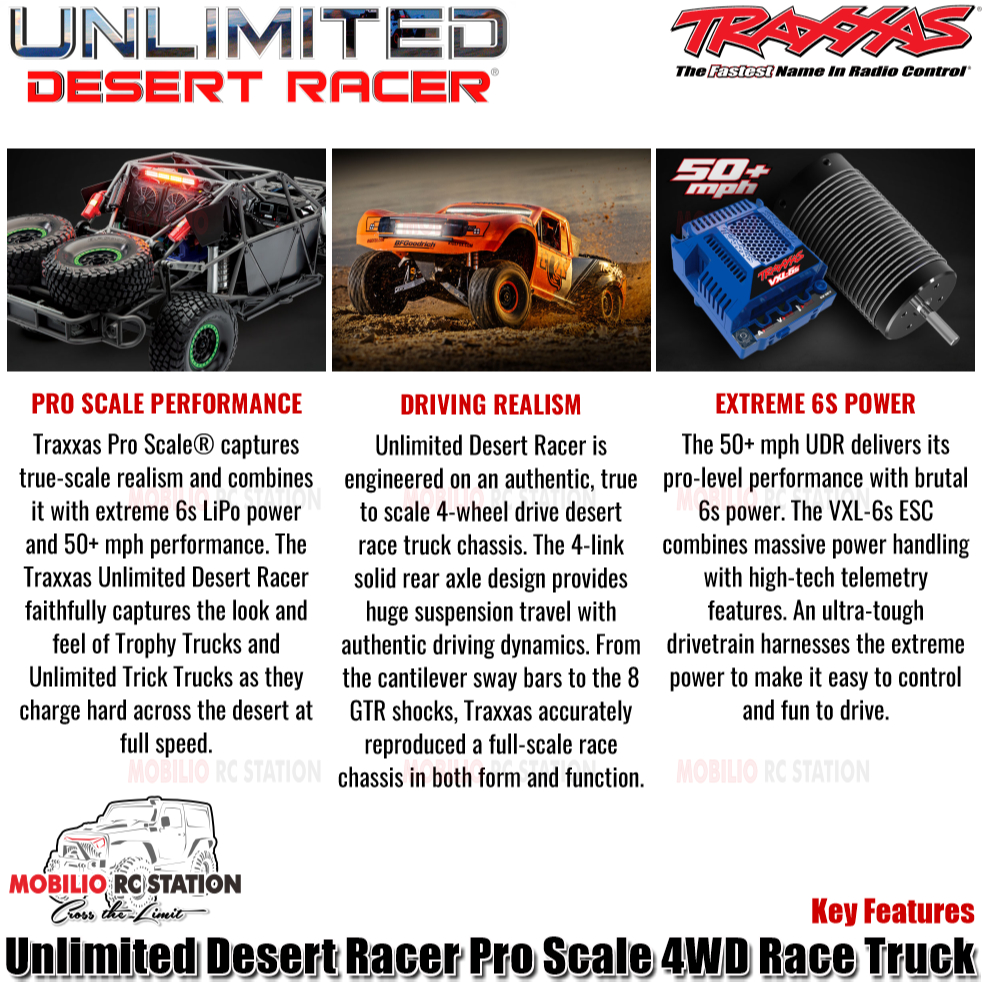 Jual Traxxas 85086-4 UDR Unlimited Desert Racer Pro Scale 4x4 6S RC ...