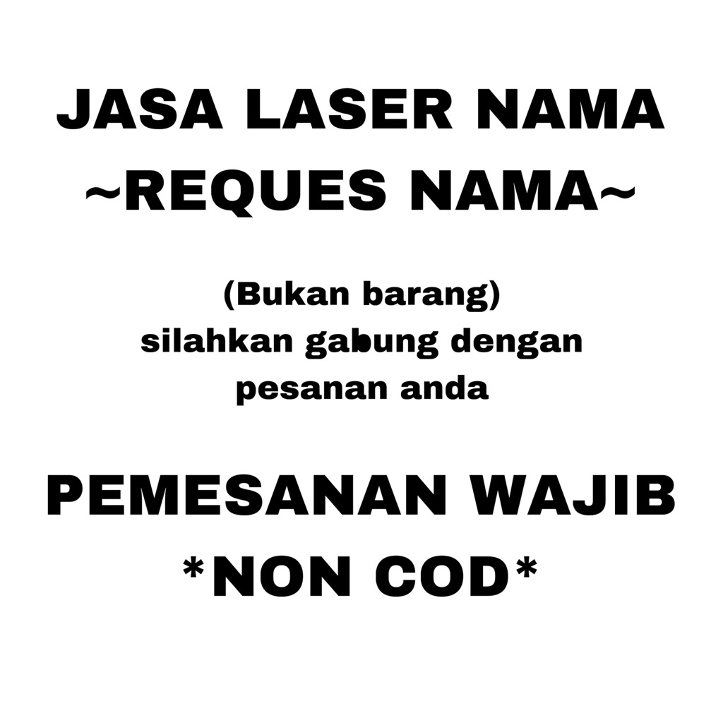 jasa laser nama Reques nama wajib non cod (bukan barang) knalpot abr racing exhaust
