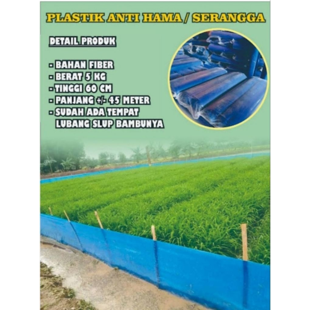 Jual PROMO PLASTIK PINIHAN SAWAH/ PAGAR TIKUS/PLASTIK VIBER | Shopee ...