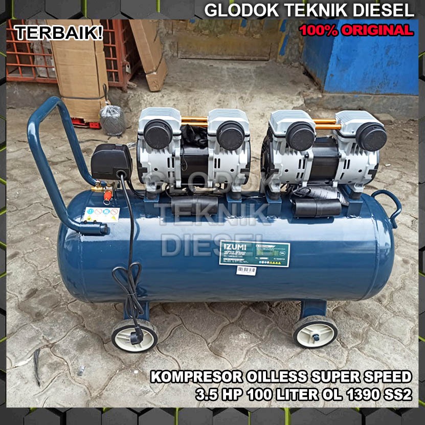Jual NLG Kompresor Oilless Super Speed 3,5 HP 100 L OL 1390 SS Air ...
