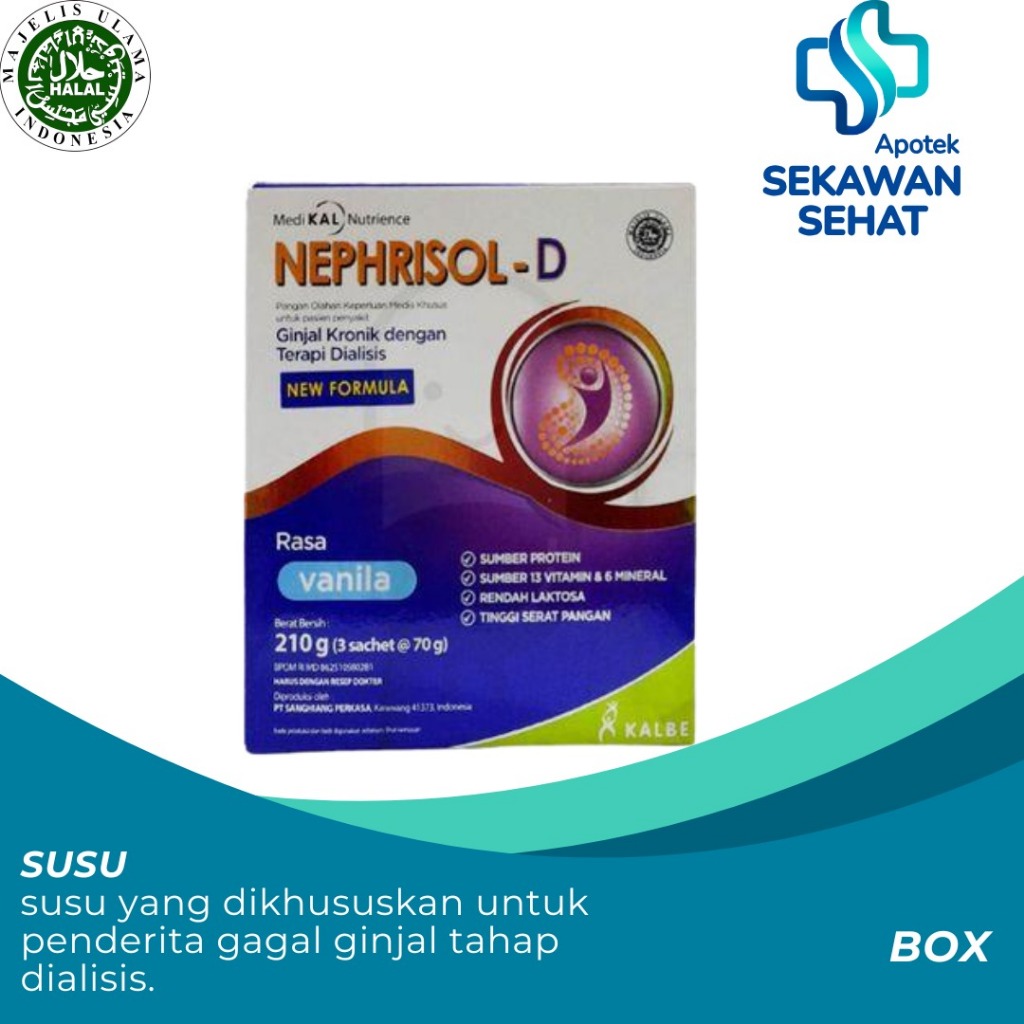 Jual Nephrisol-D Vanilla Sachet Box | Shopee Indonesia