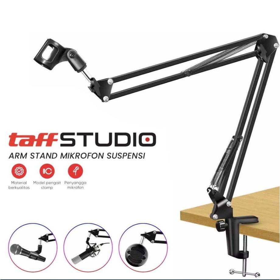 Jual Stand Microphone Universal Untuk Podcast / Recording – Tripod Mic ...